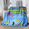 1pz Coperta Stampa Geometry Dash, Coperta Leggera per Divano, Letto - Morbida e Calda, Regalo per Tutte le Stagioni come Natale, Halloween