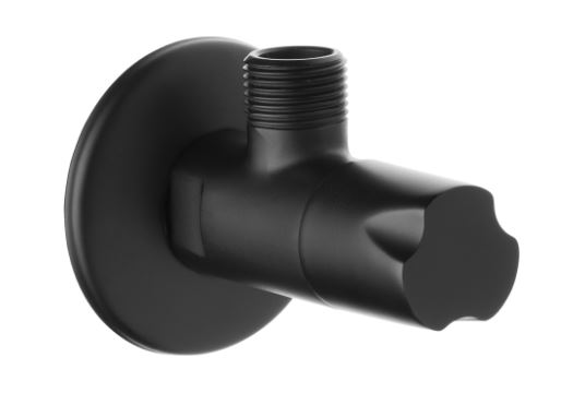 Invena Ceramic Angle Valve 1/2X3/8 Black