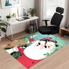 Christmas Santa Claus Printed Carpet, for Office Chair Living Room Bedroom Kitchen Room Decor Gifts.