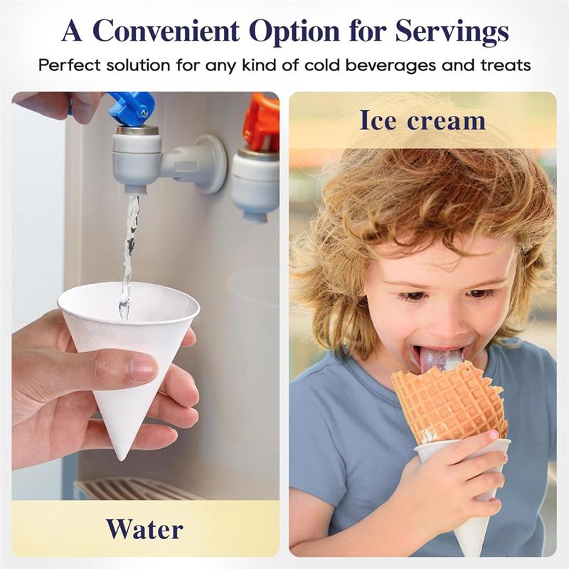 Good-200 Count 4.5 OZ Snow Cone Cups Ideal For Water, Ice Cream, Shaved Ice - Perfect For Parties, Gyms