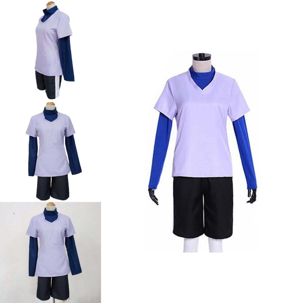 Hunter×hunter Anime Killua Zoldyck Cosplay Costume Uniform Suit Full Outfit Set