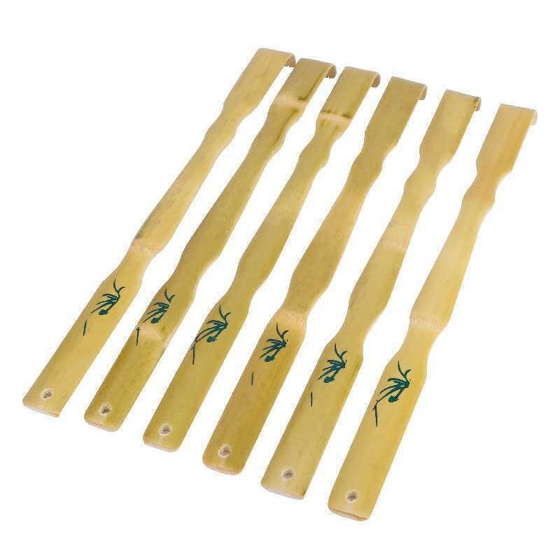 Bamboo Back Scratcher with Handle, Natural Wood Itch Relief Tool, Elderly Care Aid and Home Grooming Accessory