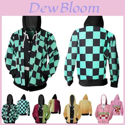 Demon Slayer Kimetsu No Yaiba Vibrant Soft Zipper Up Hoodie For Comfort