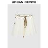 UR Women's Summer Pleated Mini Skirt with Braided Belt