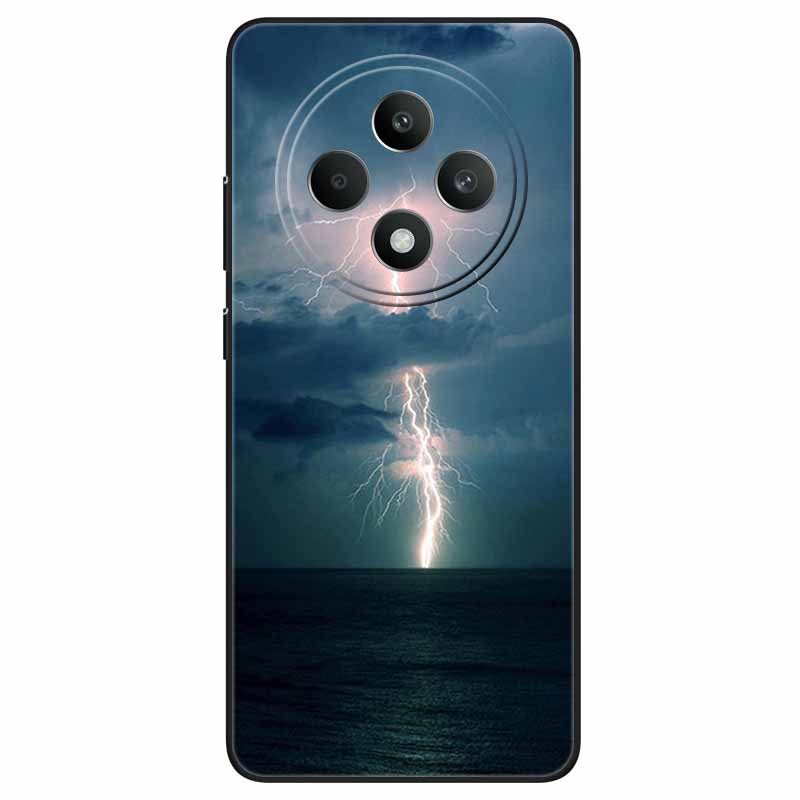 For OPPO Reno 12F 5G Case Cool Black Soft Silicone Cover for Oppo Reno12 FS Cartoon TPU Shell On Reno12 F Protective Funda Capas