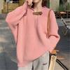 Women's Fashion Casual Fall Winter Solid Color Print Long Sleeve Hooded Sweaters