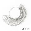 Metal HK/US/JP/UK/EU Ring Sizer Mandrel Rings Size Measure Tool Finger Gauge Kit Jewellery Sizing Tools for Men Women Steel