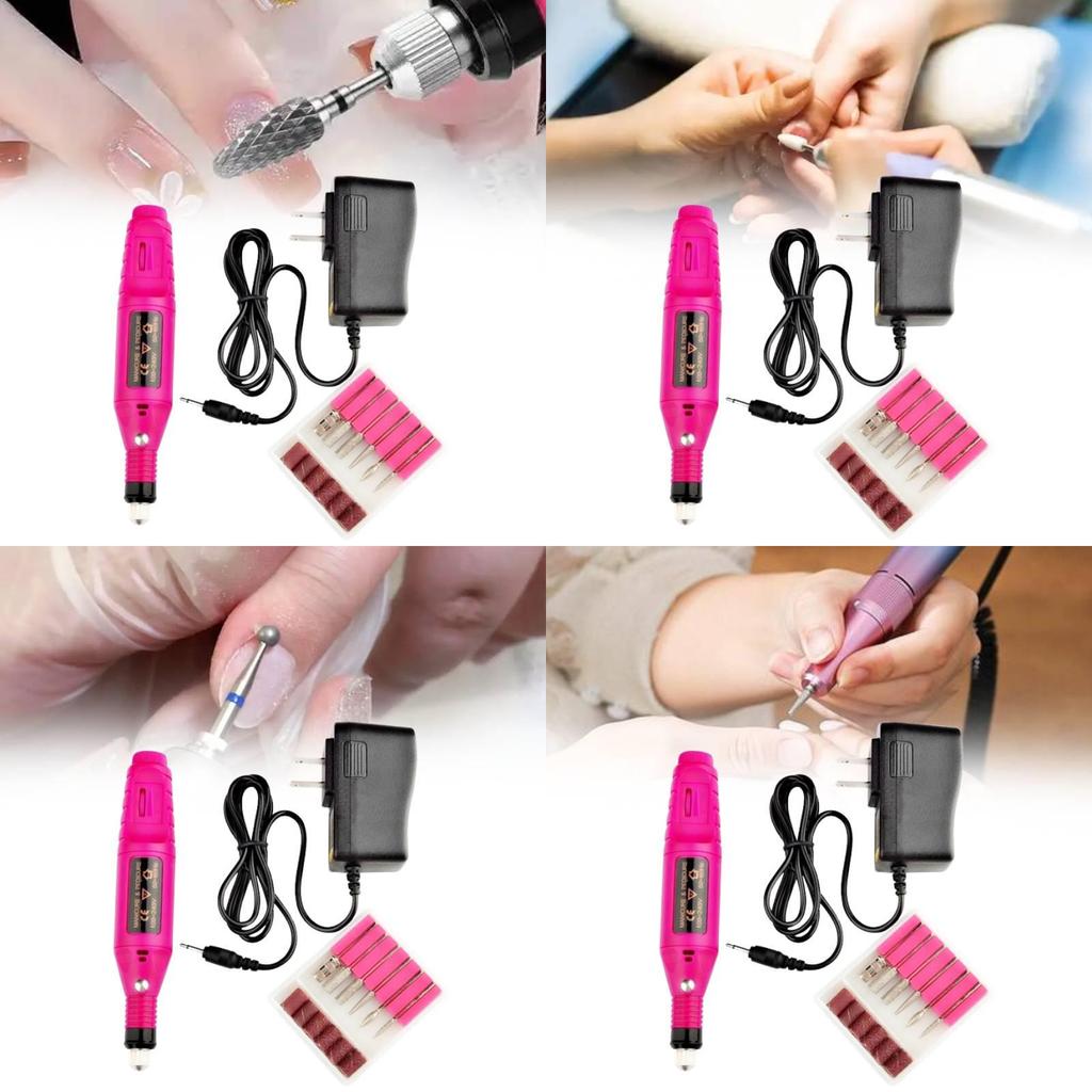 Electric Nail File Set With Portable Grinder For Manicure Enthusiasts And Nail Art Practice