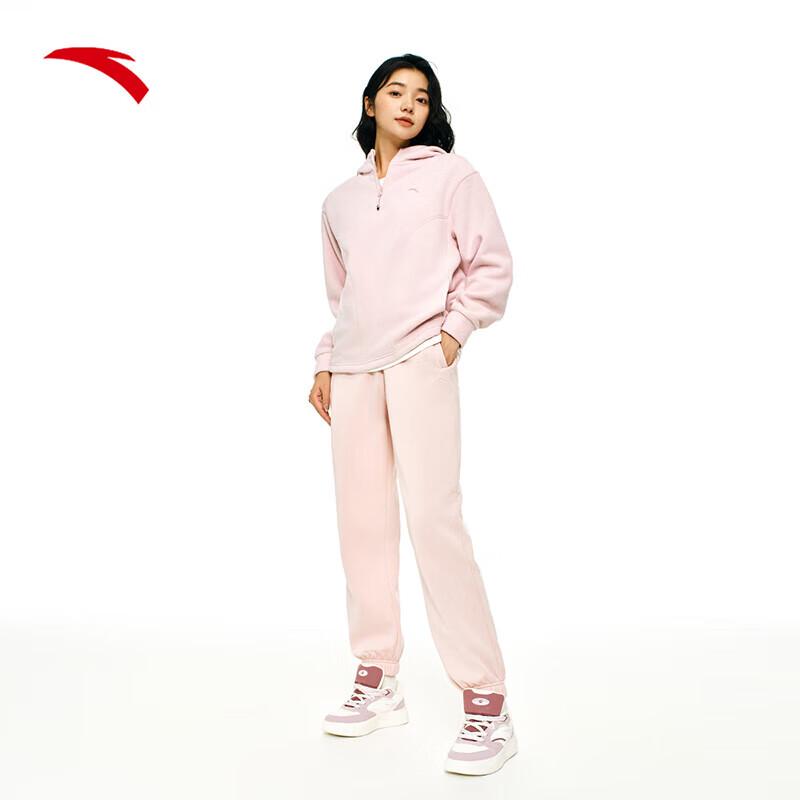 Anta Women s Fleece-Lined Tapered Sweatpants L