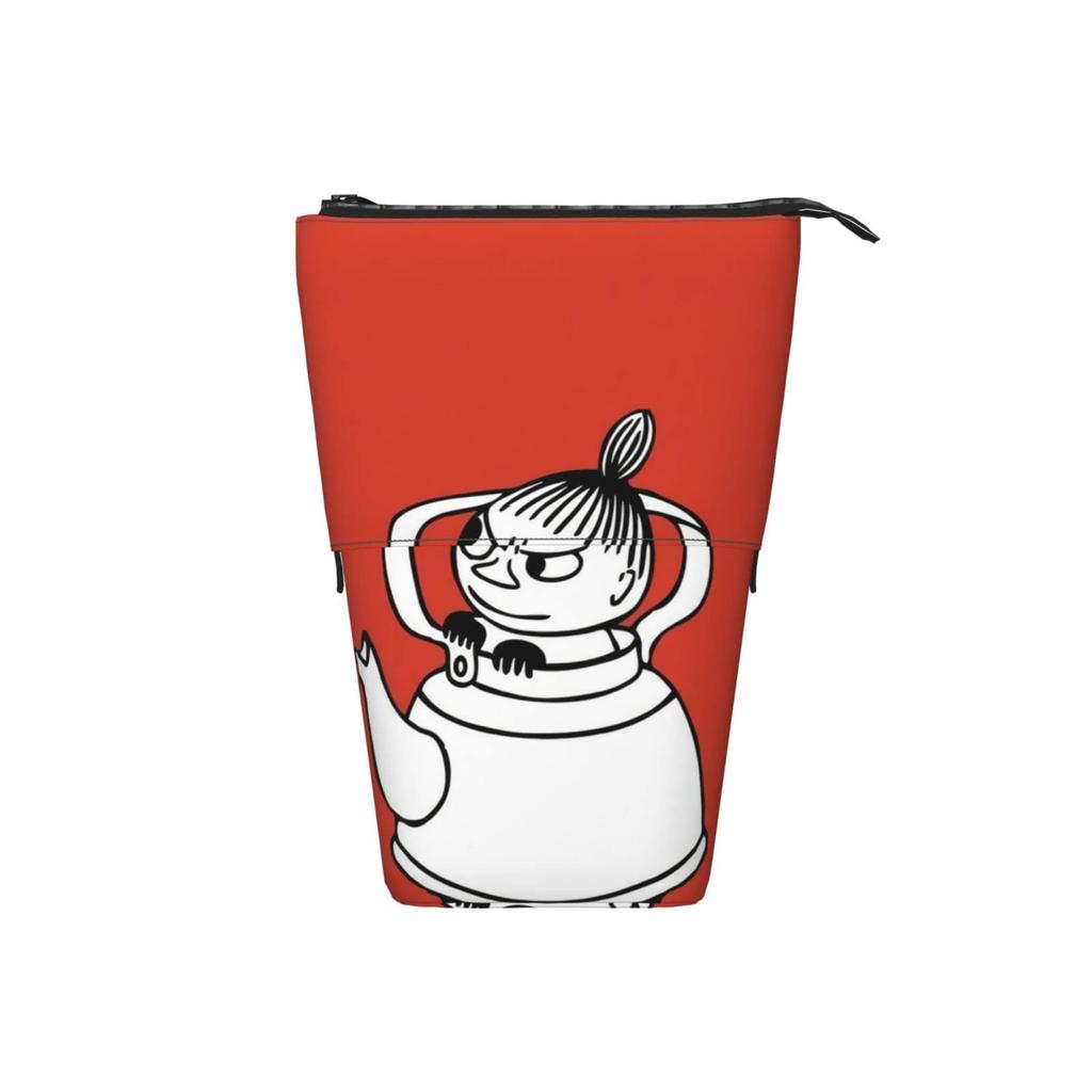 HTSW Standing Pencil Moomin Little My Simple and Multifunctional Stationery Pouch with Pencil Holder and Small Item Perfect for Students and Office