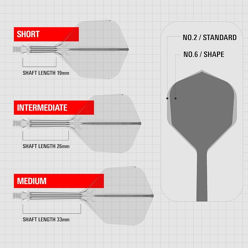 TARGET K-FLEX SHAPE/NO6 FLIGHT (26MM INTERMEDIATE, Clear)