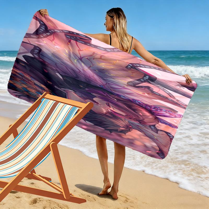 Shadow Warrior's Crimson Blade Beach Towel Soft Outdoor Camping Quickdrying Swim Towel Swim Outdoor Pool Towel Fashion Printing
