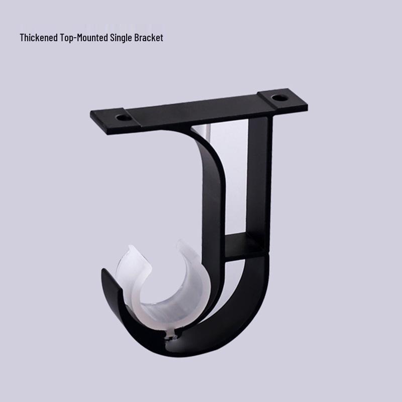 Roman Curtain Rod Bracket Set: Top-Mounted Single/Double Rod Frame with Track Hook Fixing Accessories