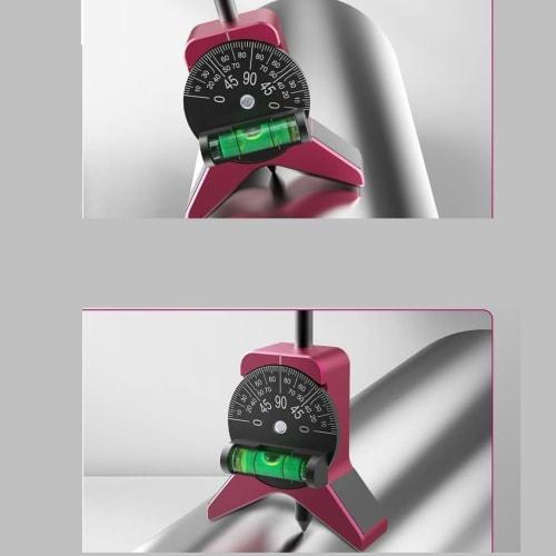 Pipe Center Finder, Pipe Fitter Tool, Measures Pipe Diameters from 1-1/2" to 6", Pipe Fitting Tool with Magnetic Centering Head and Bubble Protractor