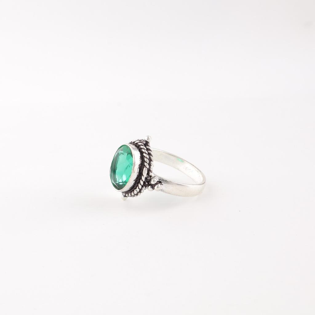 Chrome Diopside Gemstone 925 Sterling Silver Jewelry Handcrafted Designer Ring RR-9-1