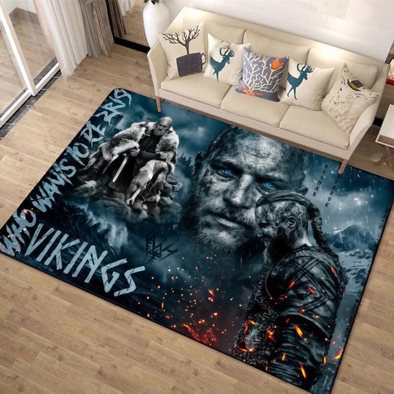 Vikings Carpet Rug for Living Room Bedroom Home Sofa Decoration,Kids play Non-slip Floor Mat