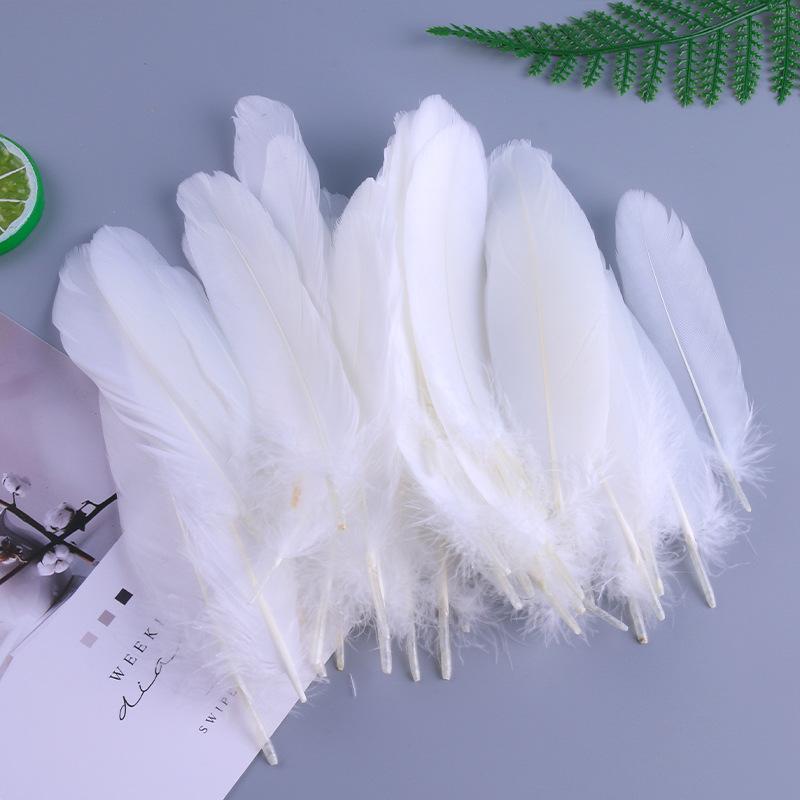 50Pcs Shellfish Feather Goose Feather Diy Handmade Jewelry Accessories Handicrafts Cat Toys Decorative Feathers