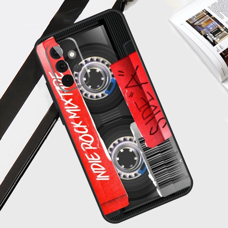 Vintage Cassette tape retro style Case For Samsung Galaxy A12 A22 A32 A52 A56 A36 A26 A16 A06 A54 A34 A14 A13 A53 A15 A35 A55