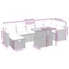 VidaXL Salon de Jardin avec Coussins 8 pcs, Canapés de Terrasse, Ensemble de Meubles de Patio, Mobilier d'Extérieur, Beige 3276048