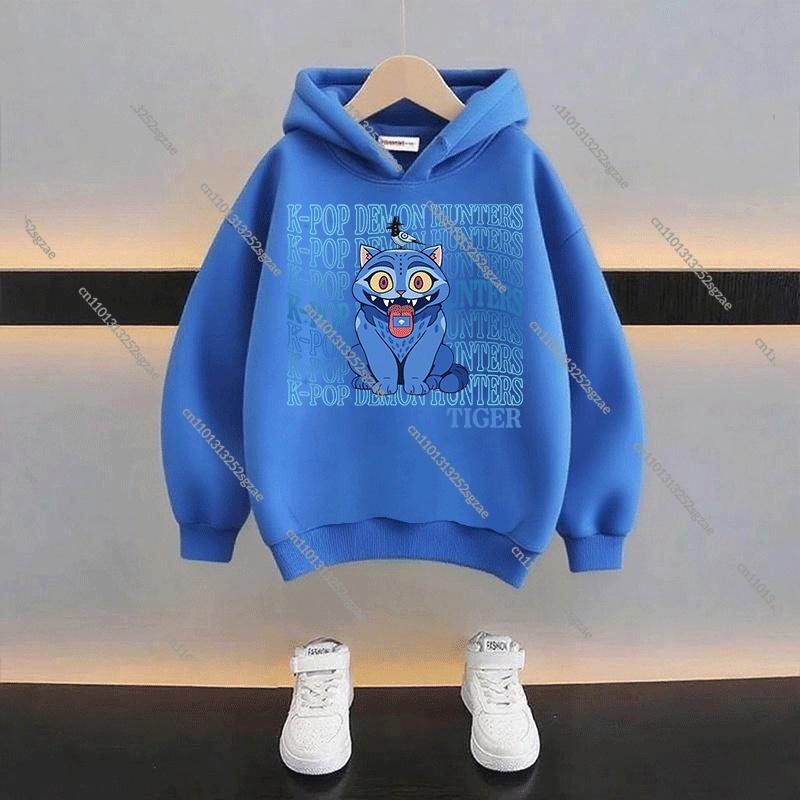 Kids Cartoon KPop Demon Hunters Hoodie 2025: Cool Hooded Pullover Sweatshirt For Boys Girls Casual Fashion Top