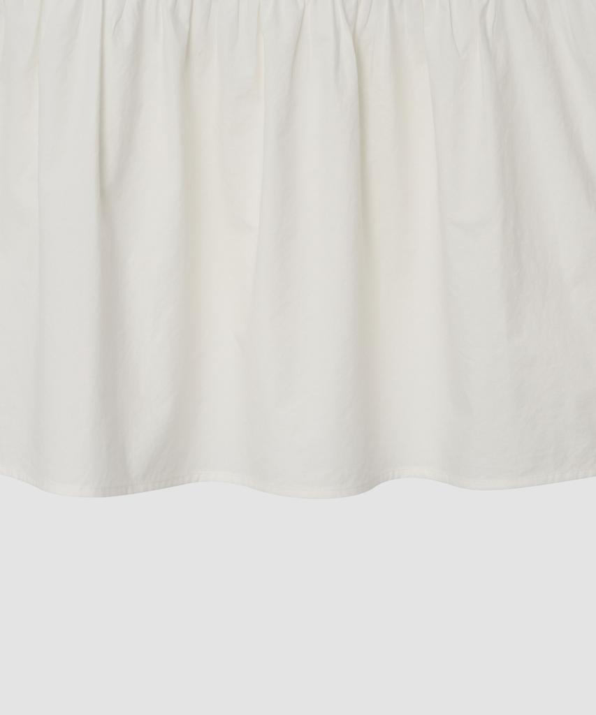 Deolil Trim White Long Skirt