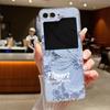 For Samsung Galaxy Z Flip 6 5 4 3 Case Luxury Oil Painting Flower Butterfly Hard Clear Folding Cover For Samsung Z Flip6 Flip5