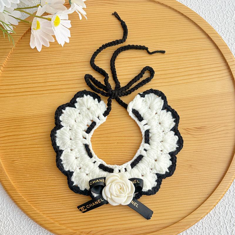 

Elegant Lace Cat Collar with Cute Bow,Kitty Necklace with Bow Tie,Pet Lace Bib Collar with Cute Bow,Cat Princess Costumes size