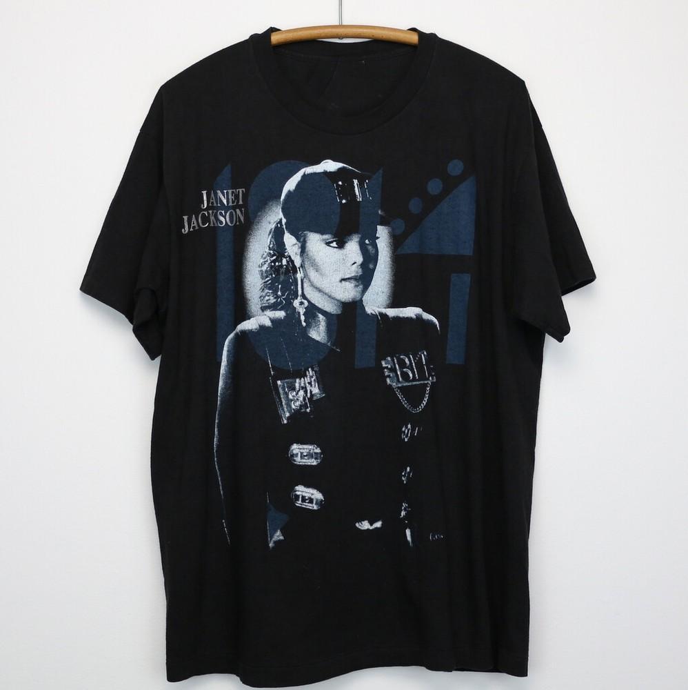 

1990 Janet Jackson Rhythm Nation Tour Shirt Unisex Black Shirt Unisex T-Shirt XXXL