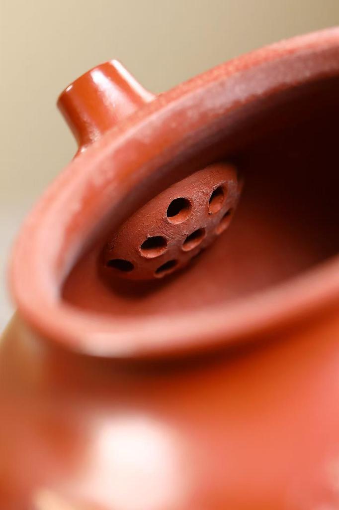 Yixing Zisha Red Clay Hand-painted Rongtian Teapot Gongfu Tea Set