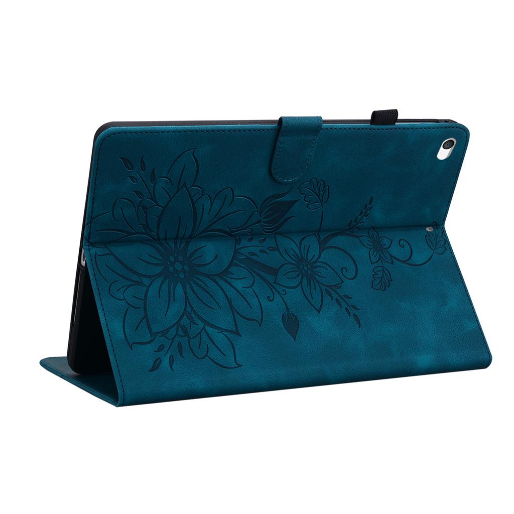עבור אפל אייפד מיני (2019) (ידוע גם כ-iPad mini 5, iPad mini (דור 5)).כיסוי טאבלט מעור PU בעיצוב פרחוני מעודן