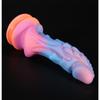 Colourful Glow-In-The-Dark Unicorn Vestibule Anal Plug Liquid Silicone Simulation Dildo Anal Expansion Masturbator Adult Erotic Sex Toys
