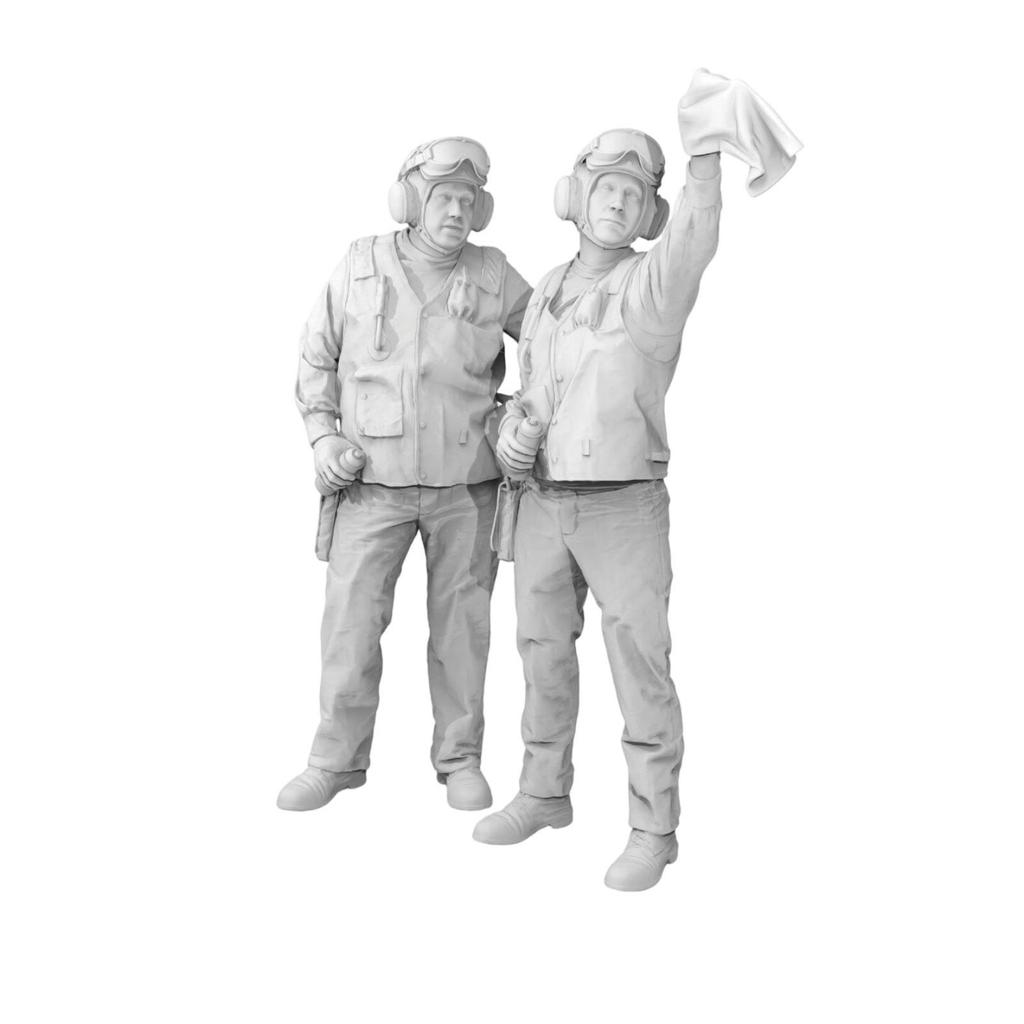 1/48 Deck Crew Figures 1:48 Scale Ground Model Not Assembled Resin