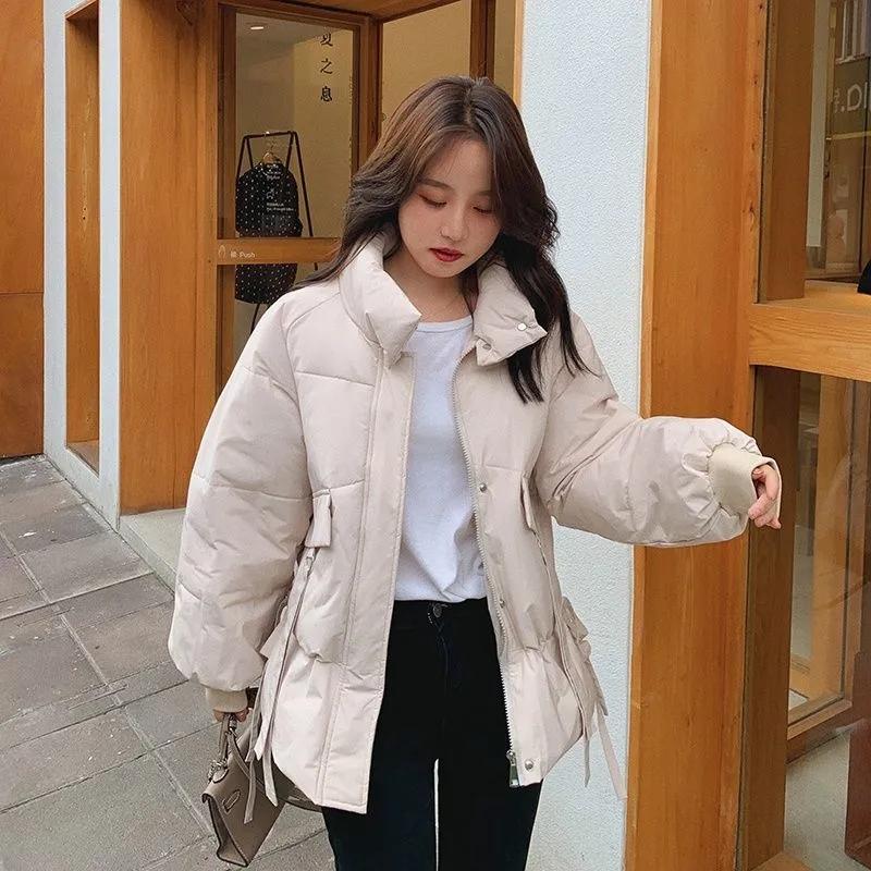 Down Cotton Jacket Female Winter Students Short Paragraph Bread Clothes Cotton Jacket Loose Cotton Coat Coat