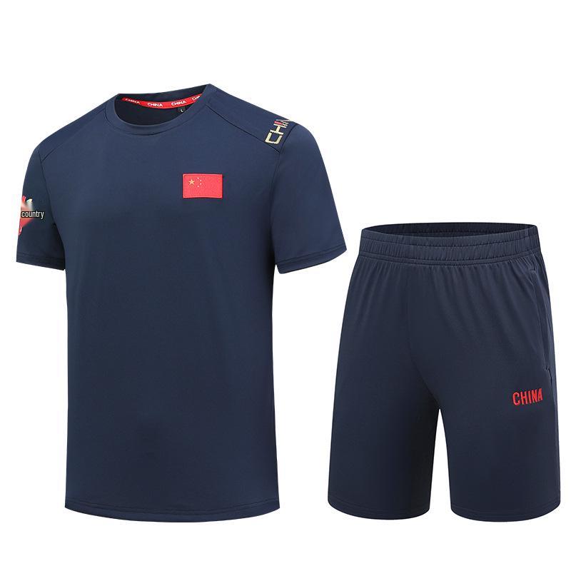 Kids  Quick-Dry Short-Sleeve Shorts Set - Summer Wushu Training  Coach Uniform for Children M