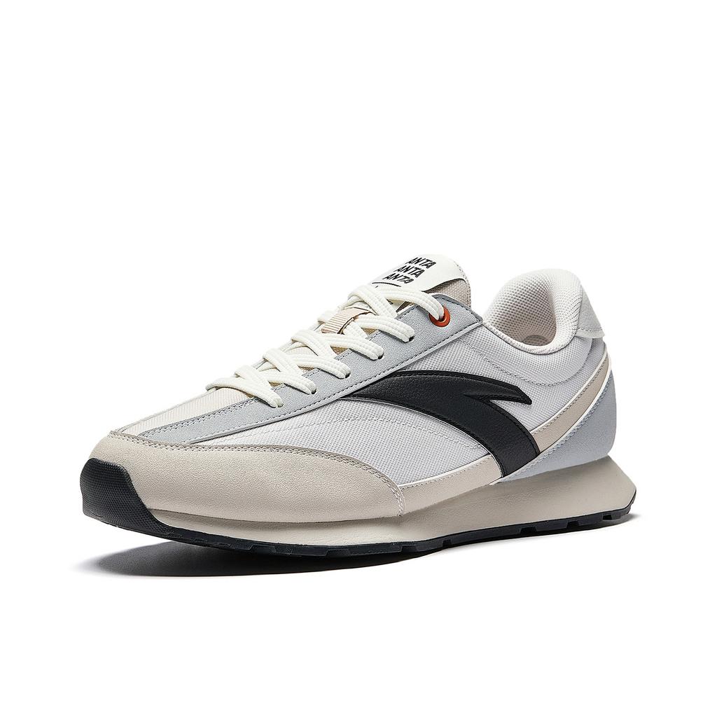 Anta Classic Low-Top Color-Blocked Cushioning Wear-Resistant Sneakers Men Sneakers Cloud-Gray Mist-Gray Mystery-Gray 912538823-4