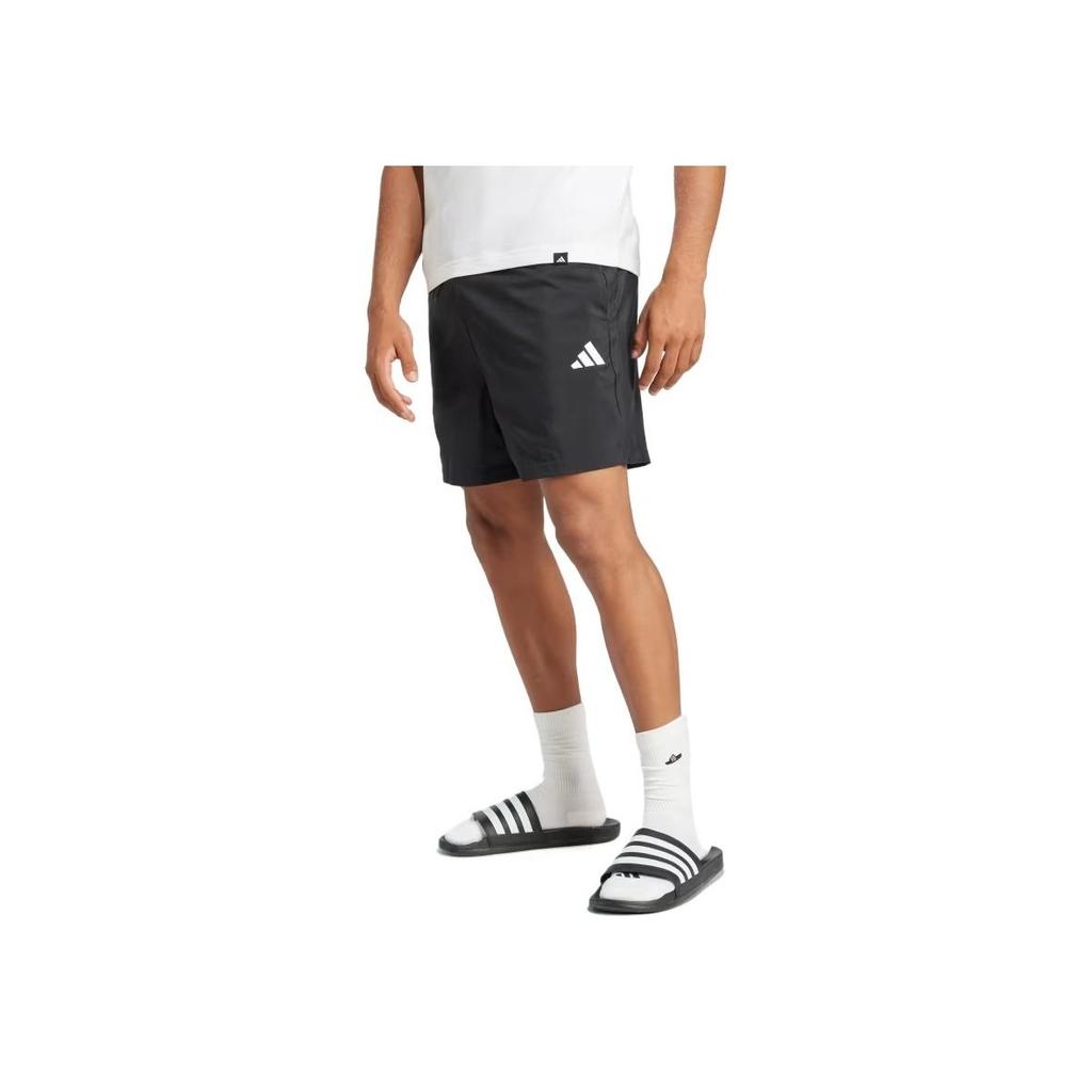 Adidas Essentials Small Logo Chelsea Shorts Black/White Men Streetwear JF1117