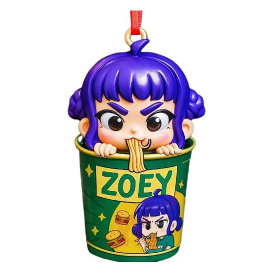 Anime K-Pop Acrylic Charm Demon Slayer Ramen Bowl Christmas Ornament Decorative