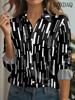 Elegant Ladies Fashion Blouse 2026 Spring Autumn Women's Tie Dye Striped Printed Shirts Casual Long Sleeve Office Women's Blouse