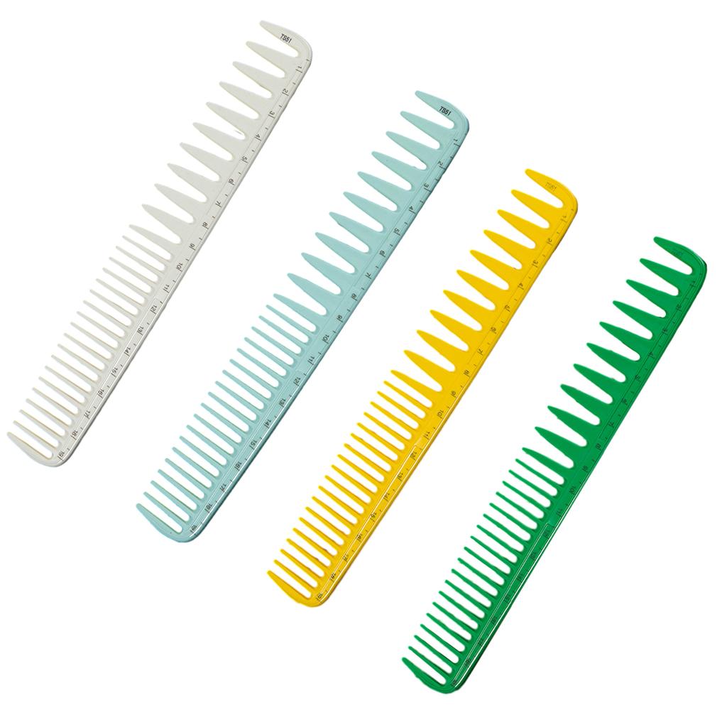 Japanese Design Hair Comb for Women with Measurement Scale Wide Teeth Easy Styling