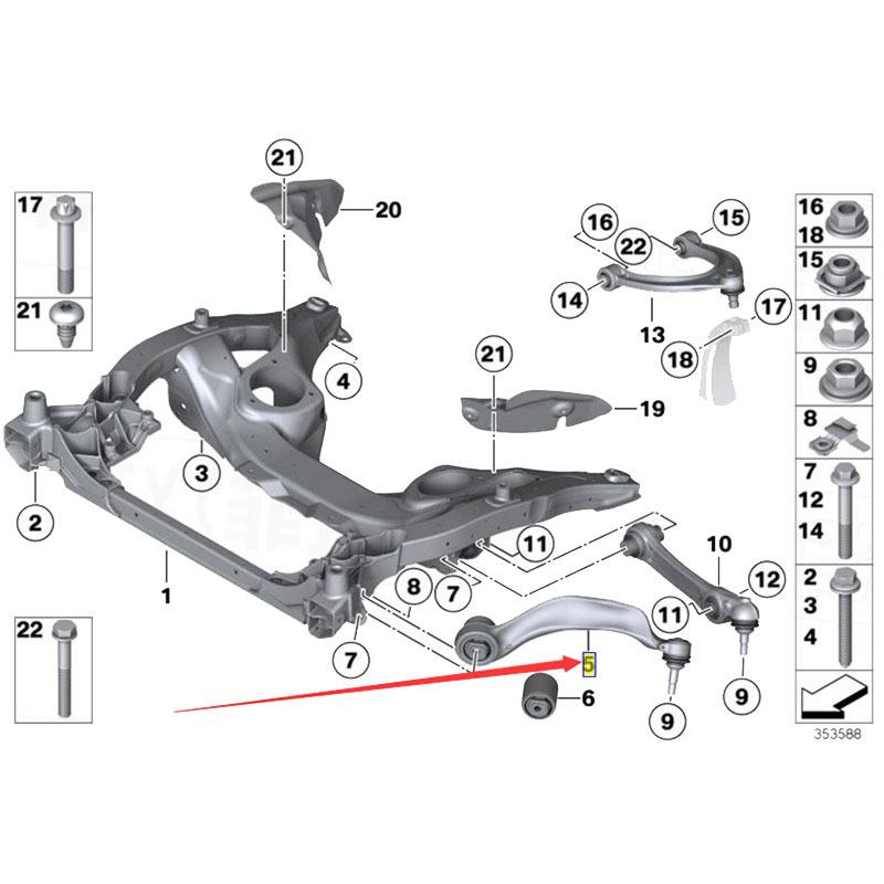 Autozubehör Vorderer unterer Querlenker L/R 31126775971 31126775972 Für BMW 5er 6er F6 F10 F11 F13 F18