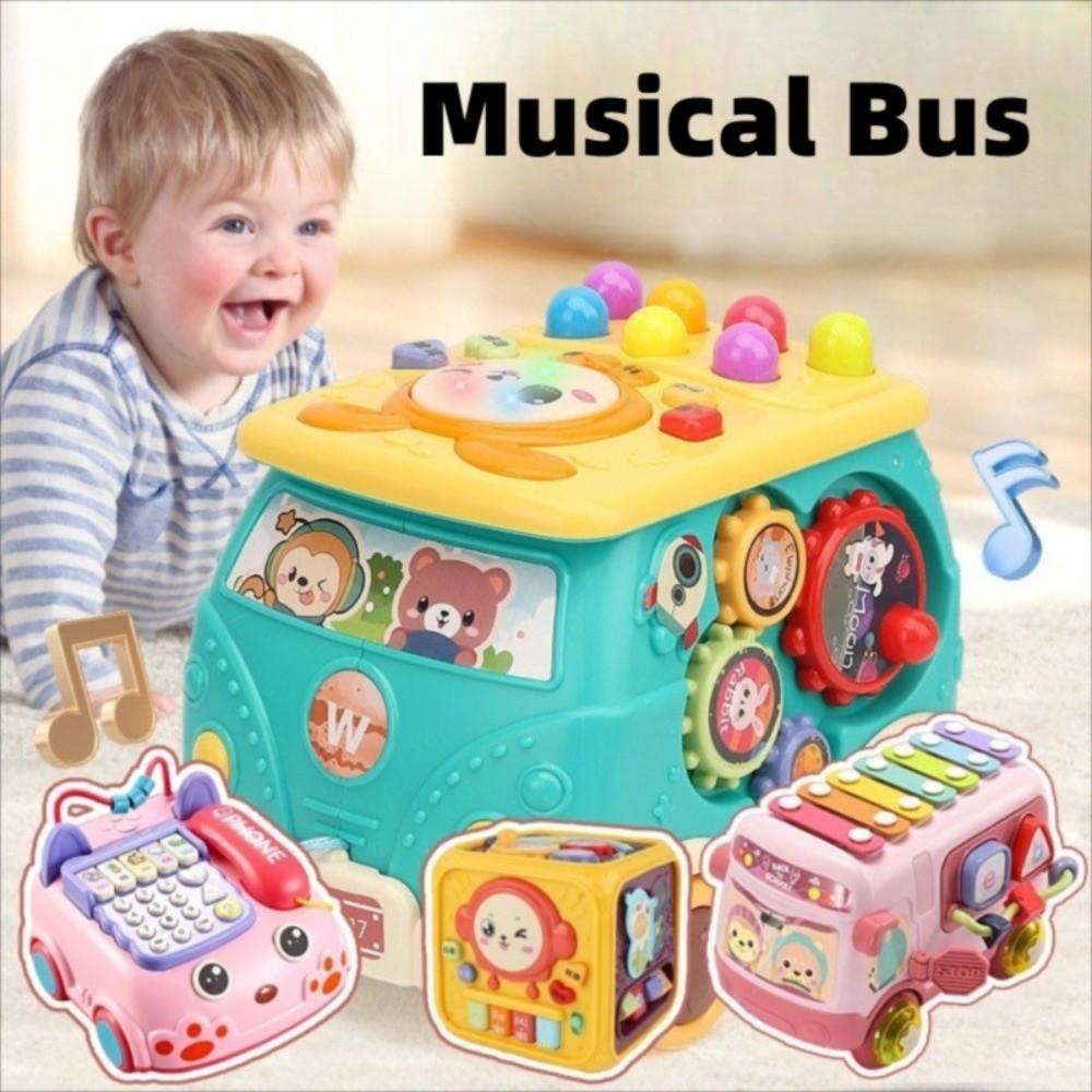 Puzzle Busy Musical Bus Multifunction Touch Learning Educational Toy  Outdoor Indoor