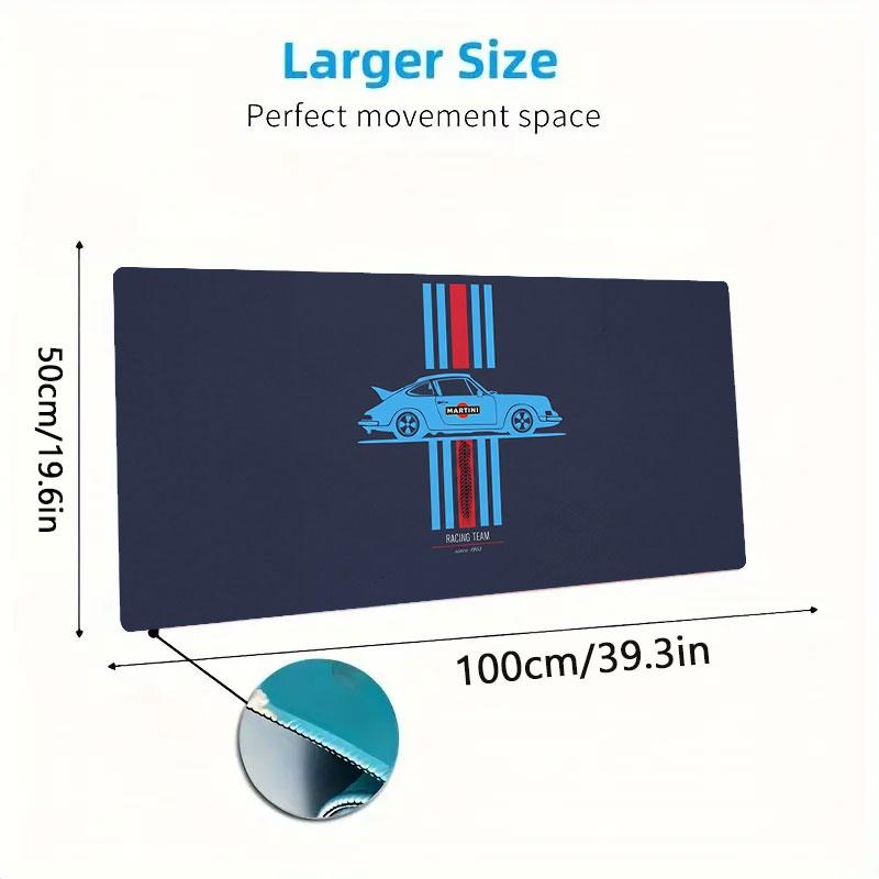 Martini Racing Large Size Mouse Pad Large Gaming Table Cushion Non-slip Laptop Tablet Big Mousepad XXL Mat Mini PC Playmat With Lock edge