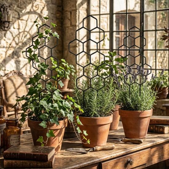 Plant Trellis for Climbing Plants Rustproof Garden Planter Trellis Decorative Plant Support Trellis for Potted Plants Monstera Ivy Pothos Flower Vine