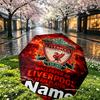Custom Name Personalized Liverpool F.C Print Umbrella, Auto Open Close, 8‑Rib Sturdy Frame, Commute Camping Hiking Use, Birthday Gift