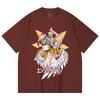 230 g/m² 100% Baumwolle Digimon V5 Angewomon Aufdruck Unisex Schweres Baumwoll-T-Shirt