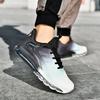Sneakers Men's Autumn and Winter New Full-palm Air Cushion Mesh Breathable Running Shoes Thick-soled Shock-absorbing Air Cushion Shoes
