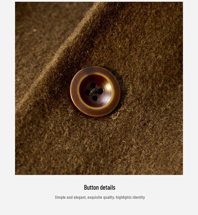 Men's 2025 Autumn/Winter Woolen Coat - New Lapel Wool Jacket, High-End Feel, Loose Fit.