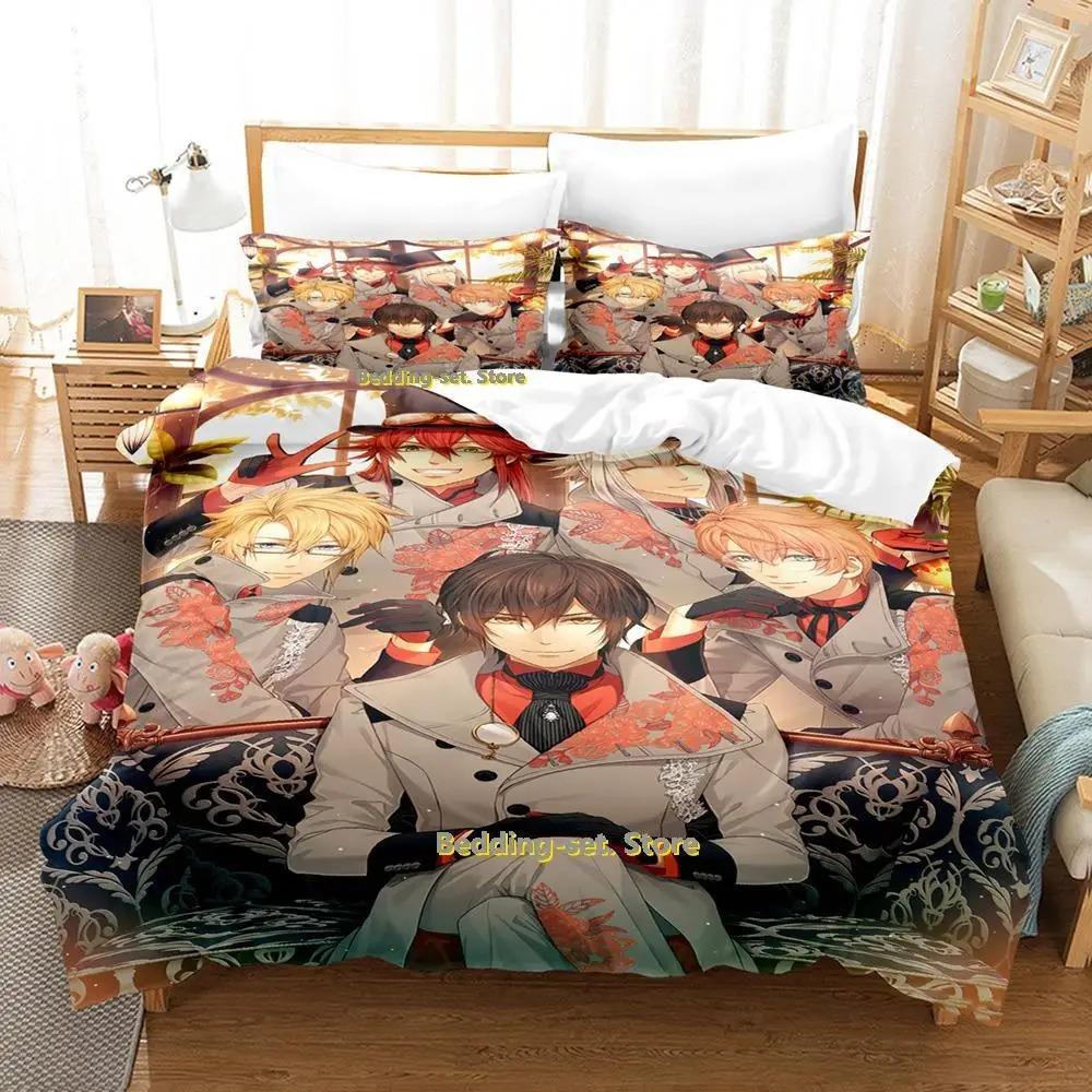 Neues Code Realize Guardian of Rebirth Bettwäscheset Cartoon Anime dreiteiliges Set Erwachsener Kind Schlafzimmer Bettbezugsets 3D Kawaii