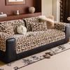 Leopard Print Textured Plush Sofa Cushion One-Piece Non-Slip Washable Seat Pad Leather Couches Premium Sofa Cover Cushion