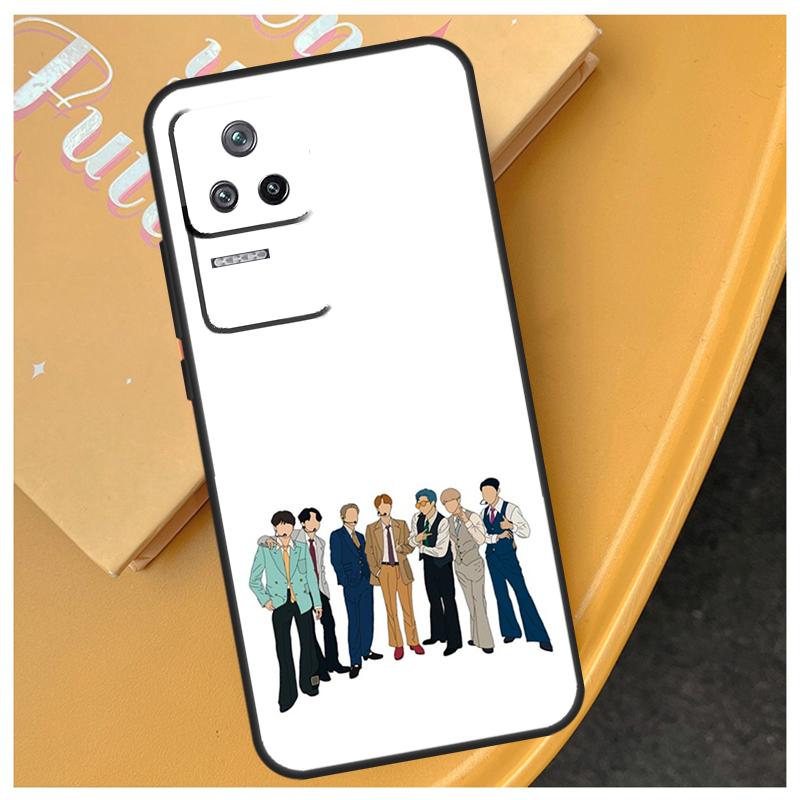Korean Fashion Kpop Band Case For POCO F5 X5 X3 Pro F3 F4 X4 GT M4 M5 Back Cover For Xiaomi 12 Lite 11 13 11T 12T Pro